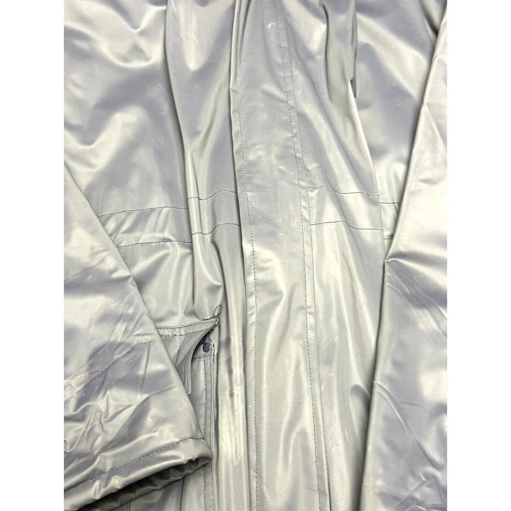Priority Male Vintage Rain Jacket Mens Size L Quilted Lined Hooded PVC